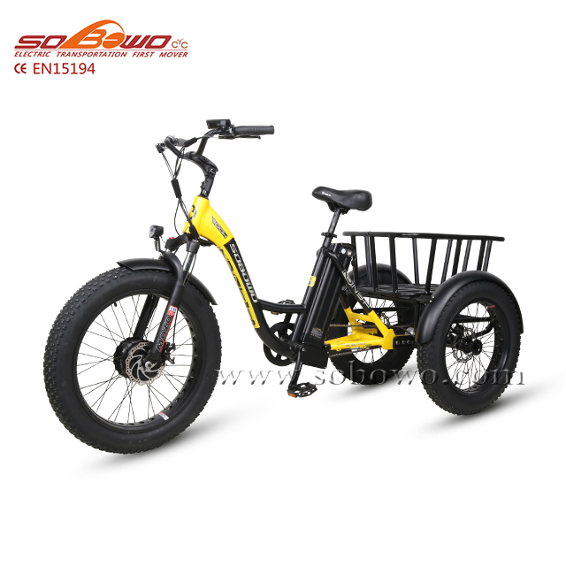  Sobowo Model N3-F Front Drive Motor Fat Tire Electric Tricycle for Sale