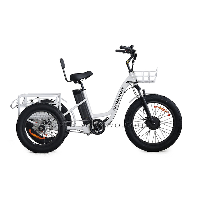 Front Drive 500W Fat Tire Electric Tricycle for Adults N4-F - Sobowo